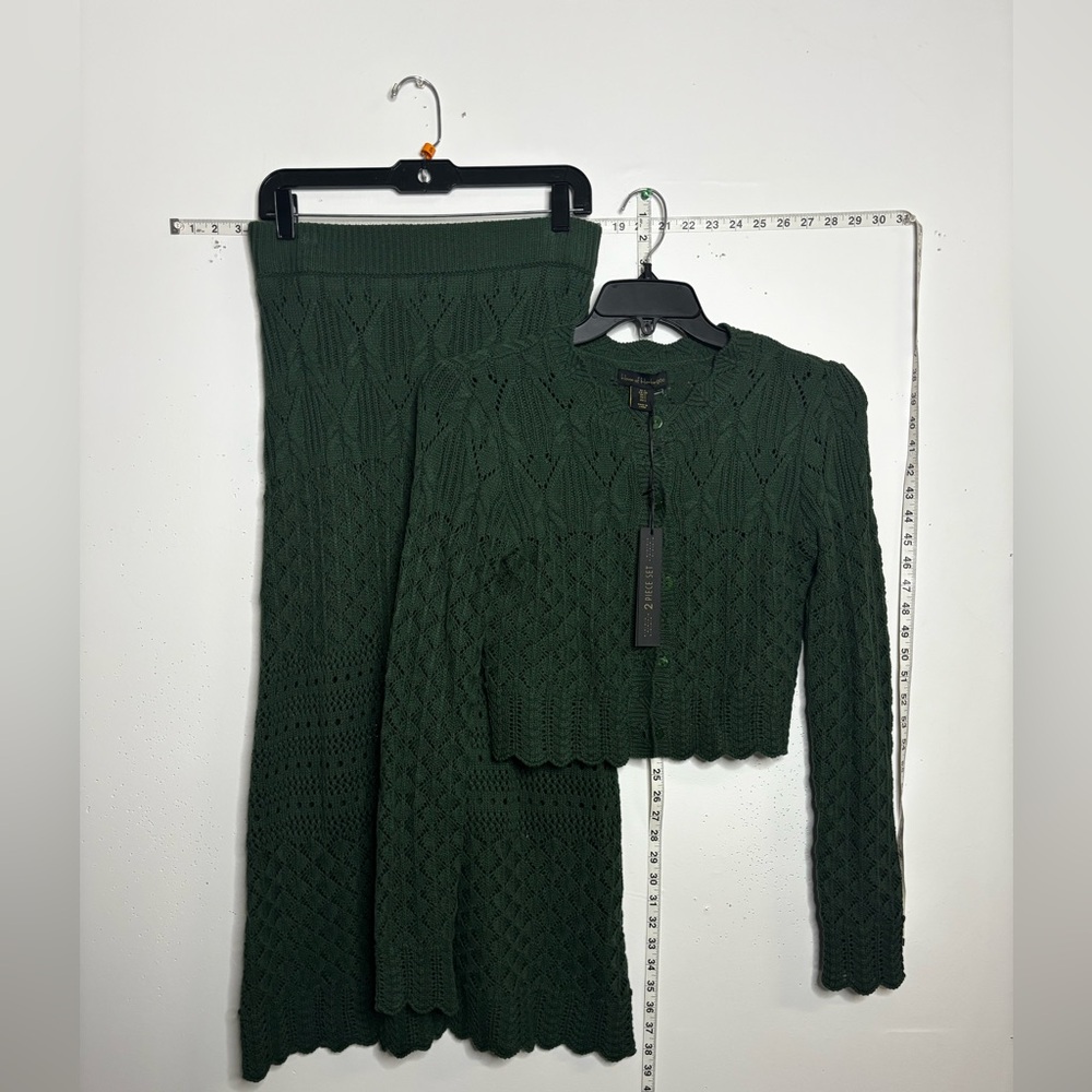 House of Harlow 1960 Forest Green Knit Skirt Set